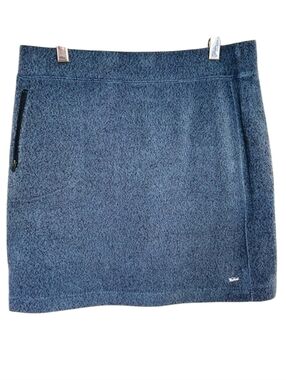 Woolrich Mini Skirt Blue Marled Knit Fleece Lined Hiking Skirt Women’s S…
